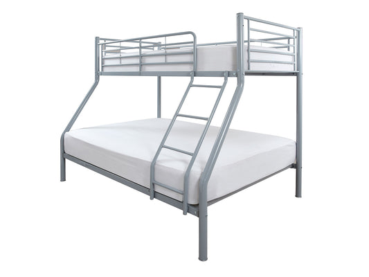 Durable Trio Metal Bunk Bed Space-Saving Triple Bed Frame with Safety Features