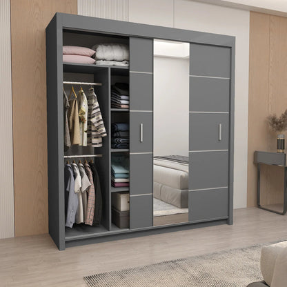 Oslo Mirror Bedroom Sliding Wardrobe