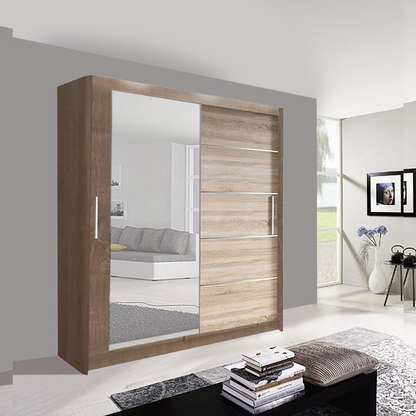 Lyon Mirrored Bedroom Sliding Door Wardrobe