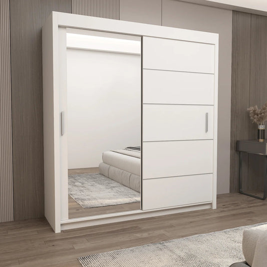 Lyon Mirrored Bedroom Sliding Door Wardrobe