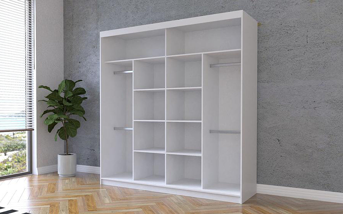 Milan Double Sliding Door Wardrobe