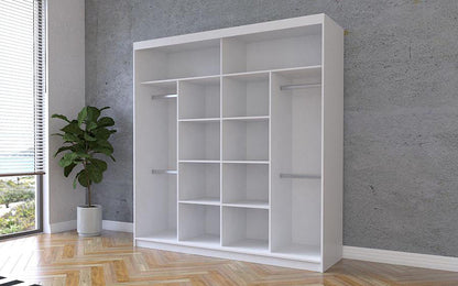 Milan Double Sliding Door Wardrobe