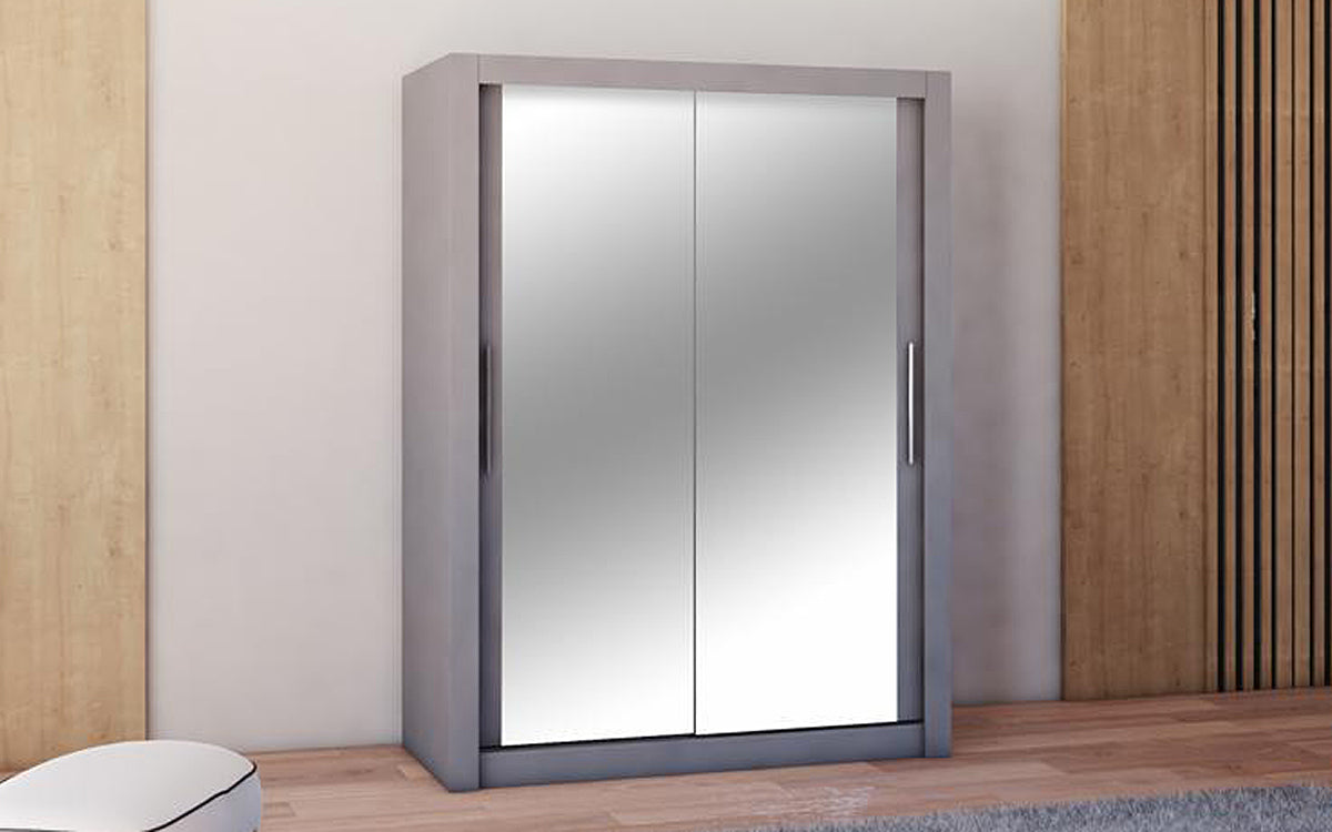 Milan Double Sliding Door Wardrobe